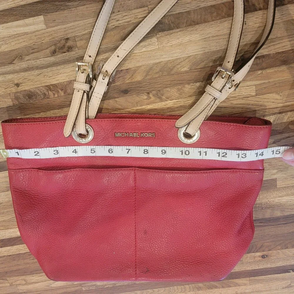 Michael Kors Bedford Tote in Red Pebbled Leather